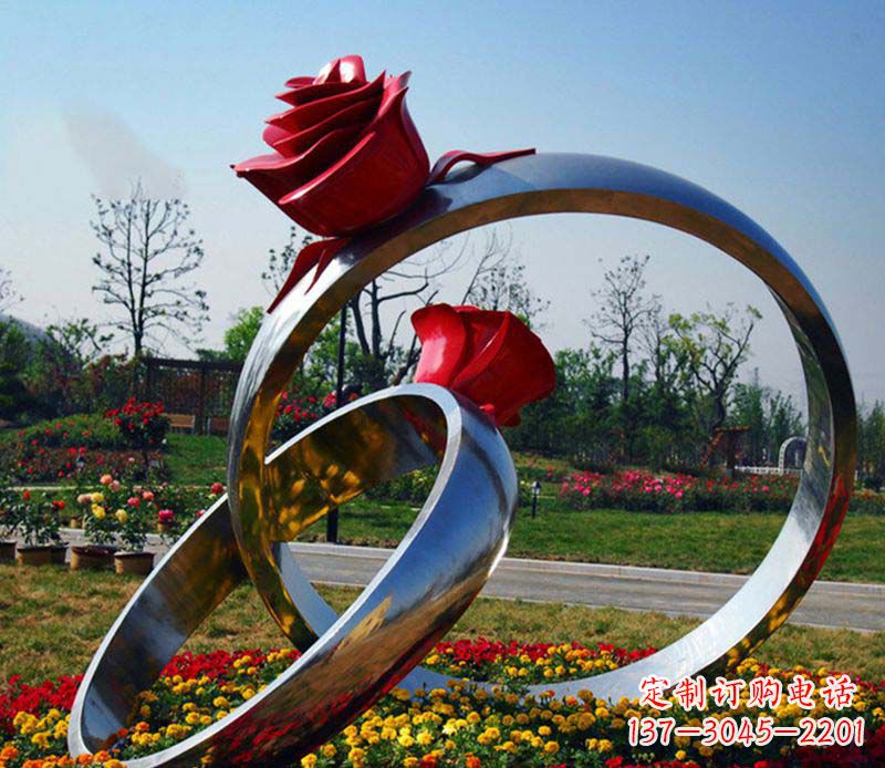 绵阳不锈钢玫瑰戒指精美的艺术品