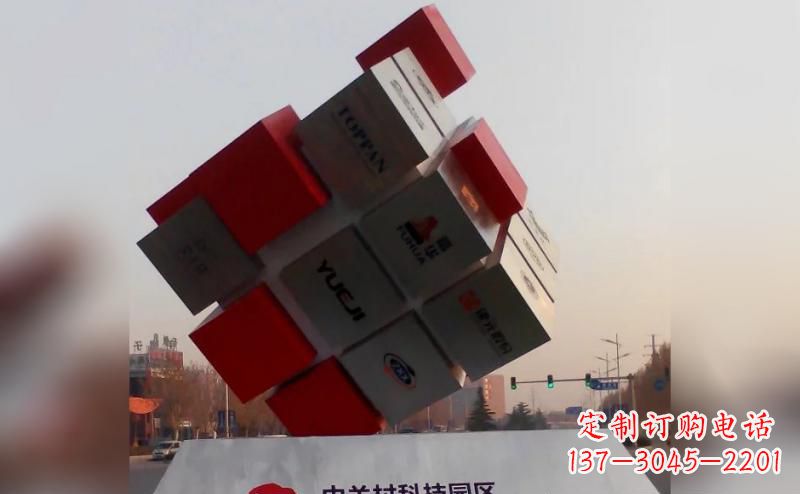 绵阳不锈钢魔方雕塑艺术精灵的精彩表现