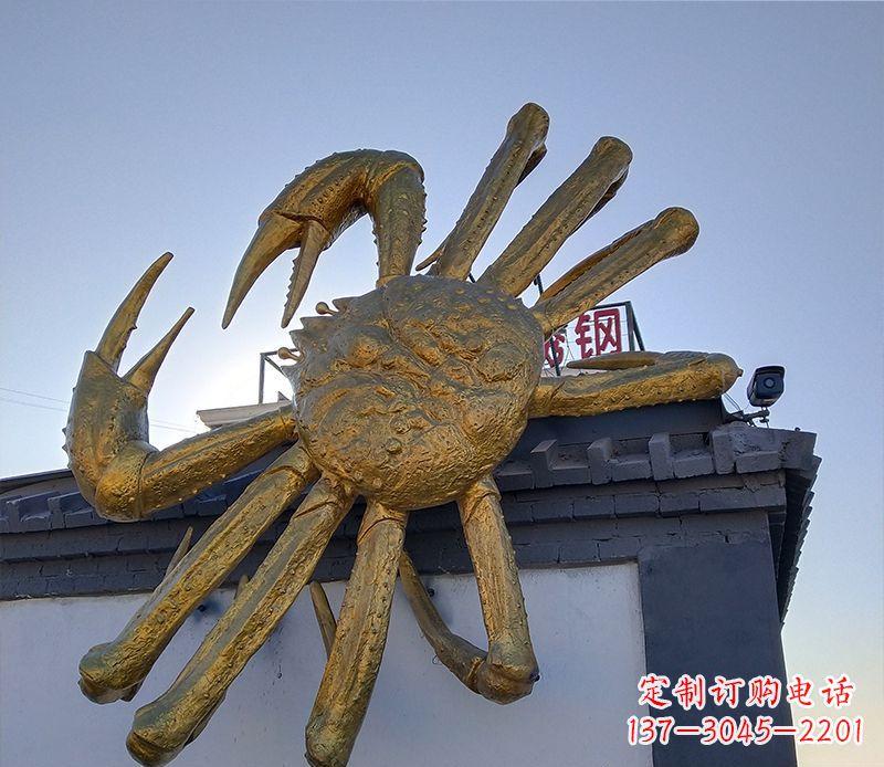 绵阳不锈钢螃蟹雕塑精美而又经久不衰