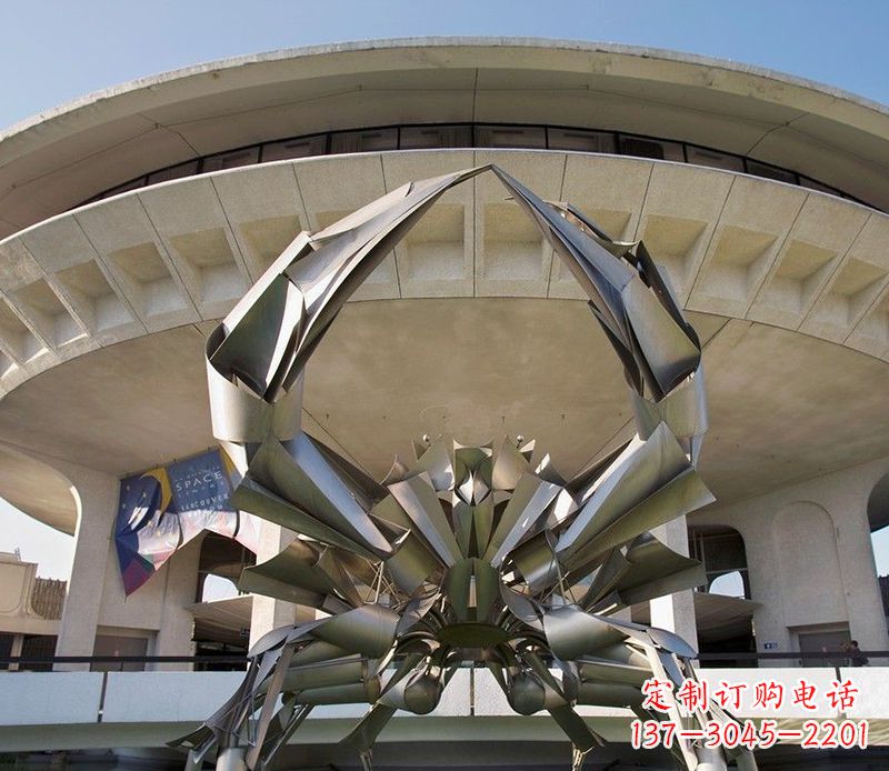 绵阳不锈钢螃蟹雕塑美观耐候的户外装饰