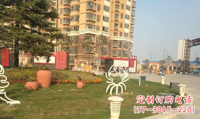 绵阳不锈钢螃蟹雕塑精致美观的艺术之作