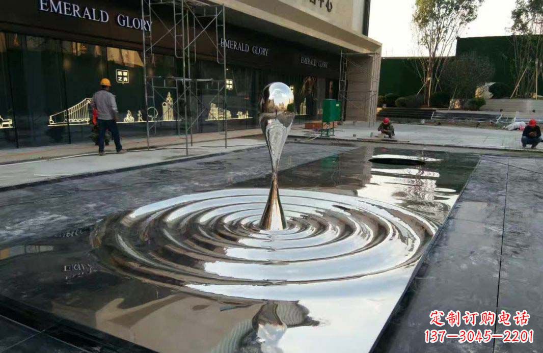 绵阳不锈钢水滴雕塑美丽的艺术表现