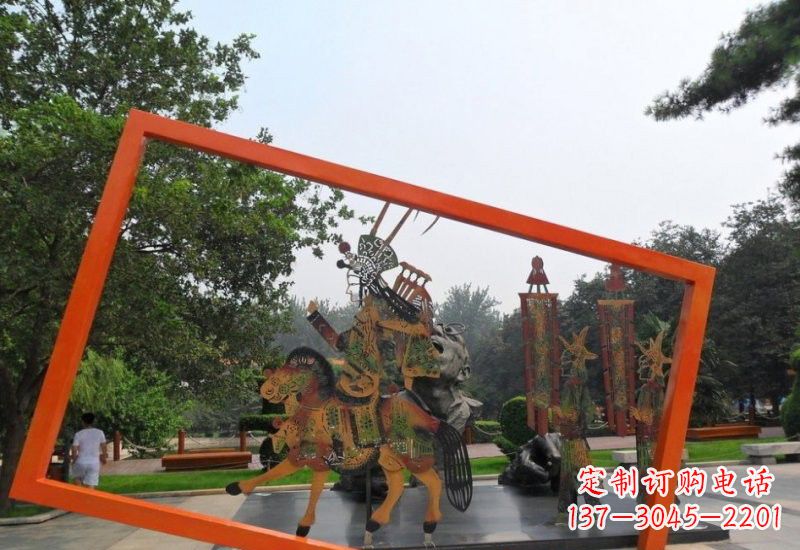 绵阳不锈钢皮影戏雕塑传承民间文化的艺术精粹