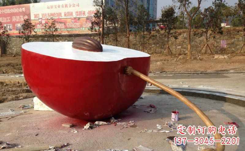 绵阳不锈钢苹果雕塑艺术与实用的结合
