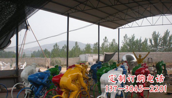 绵阳不锈钢骑自行车雕塑象征运动的艺术