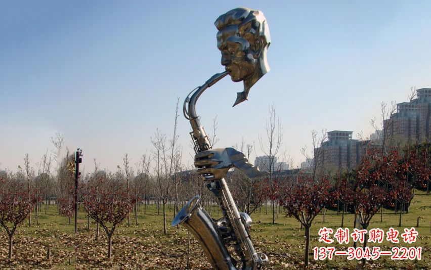 绵阳不锈钢萨克斯雕塑流动的美丽