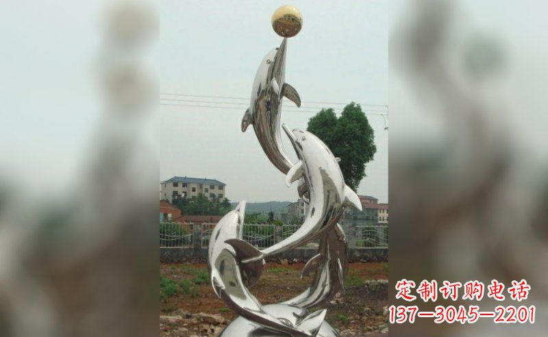 绵阳不锈钢海豚雕塑的美丽