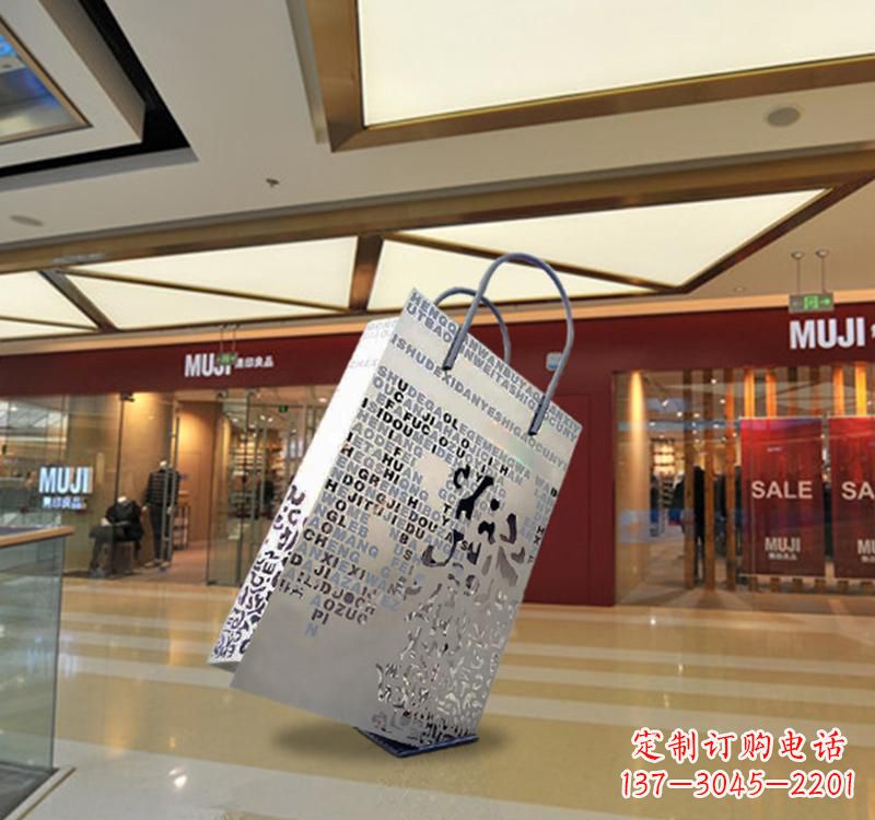 绵阳不锈钢购物袋雕塑给消费者带来更好的购物体验