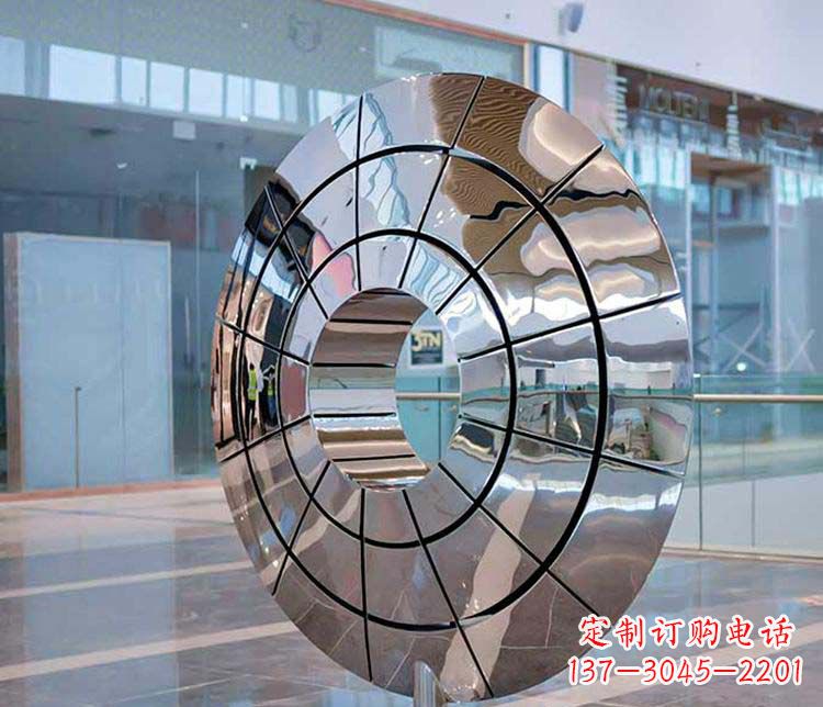 绵阳不锈钢圆环雕塑——精美的艺术精品