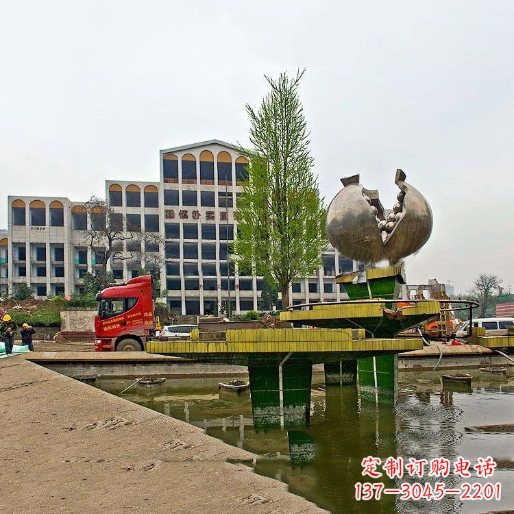 绵阳不锈钢石榴景观雕塑美丽的艺术之旅
