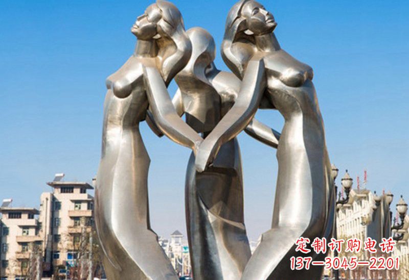 绵阳不锈钢女孩雕塑