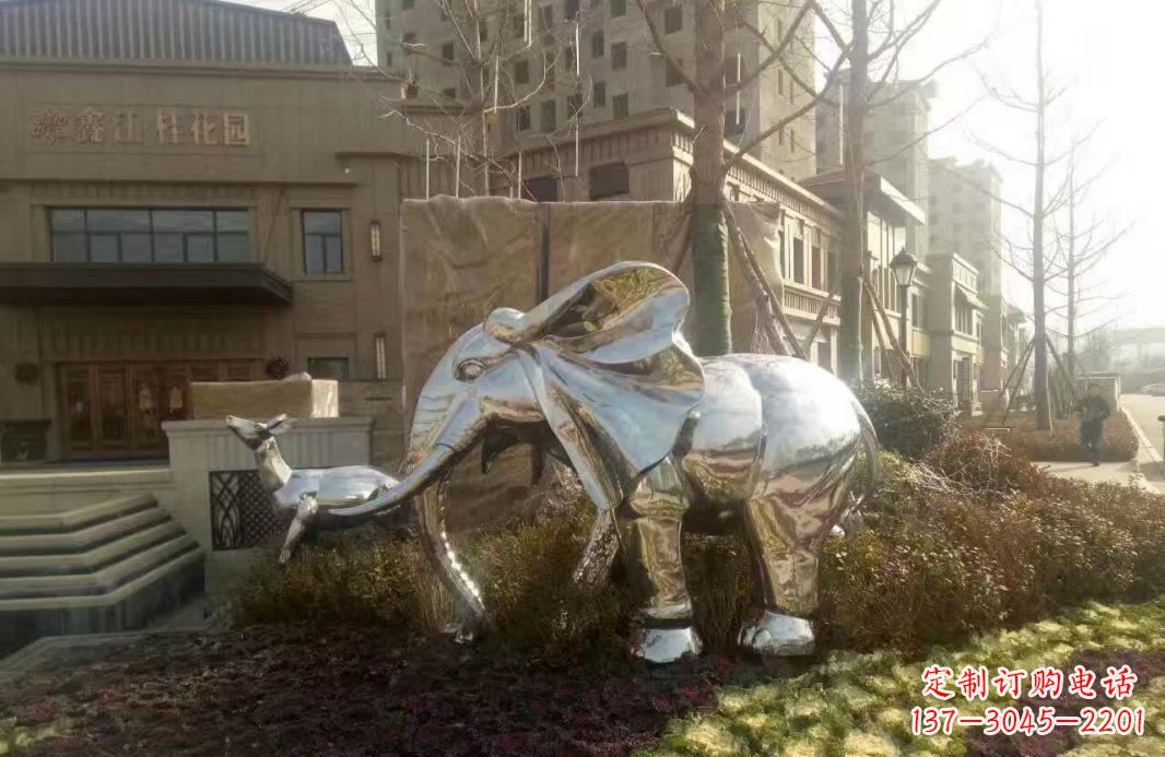 绵阳不锈钢大象雕塑——美轮美奂的艺术精品