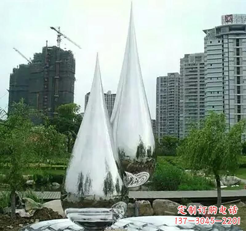 绵阳不锈钢水滴拱门雕塑