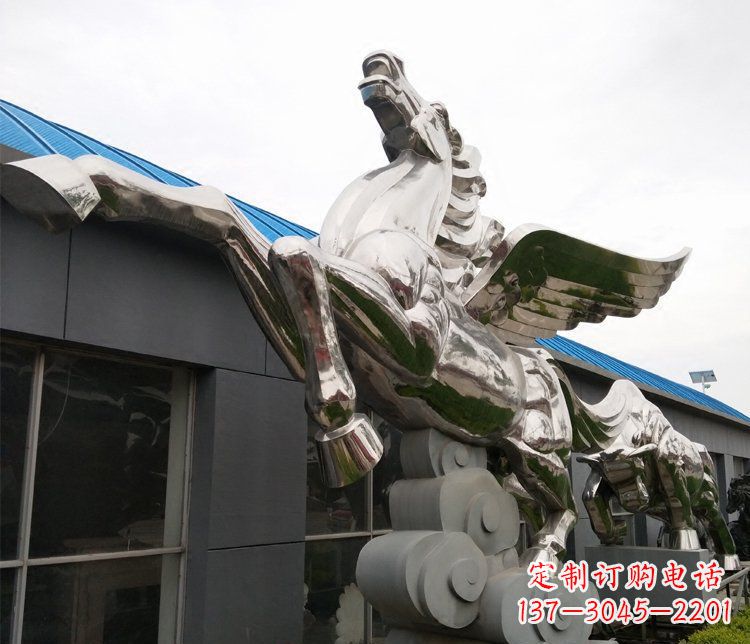 绵阳不锈钢飞马城市雕塑展现城市精神