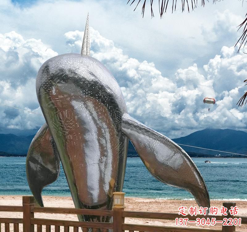 绵阳不锈钢鲸鱼雕塑精美绝伦