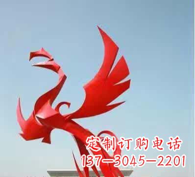 绵阳不锈钢铁艺凤凰雕塑美丽的象征