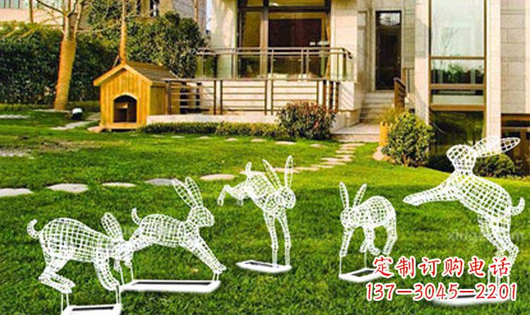 绵阳不锈钢兔子镂空雕塑