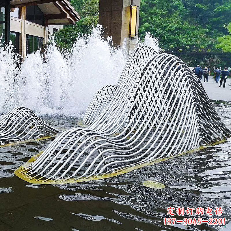 绵阳不锈钢网格制作的假山雕塑