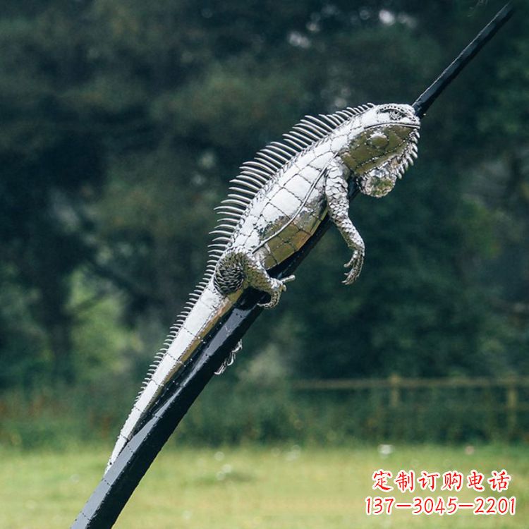 绵阳不锈钢蜥蜴雕塑艺术的精美体现