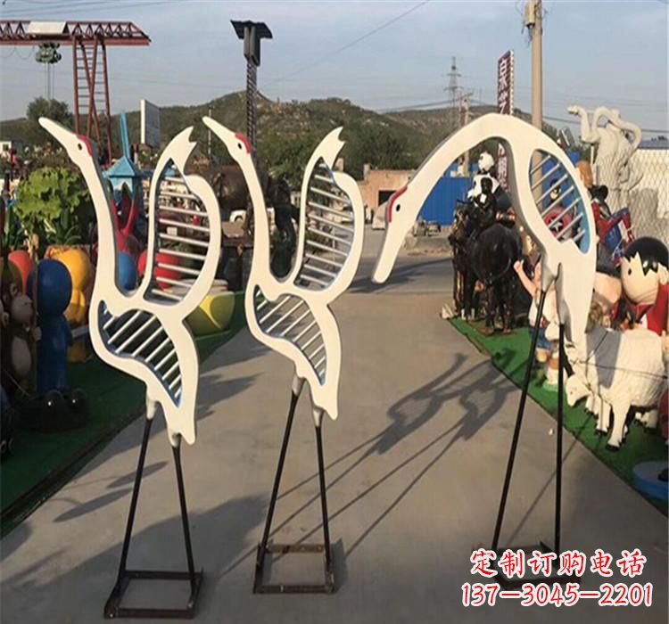 绵阳精美不锈钢仙鹤雕塑