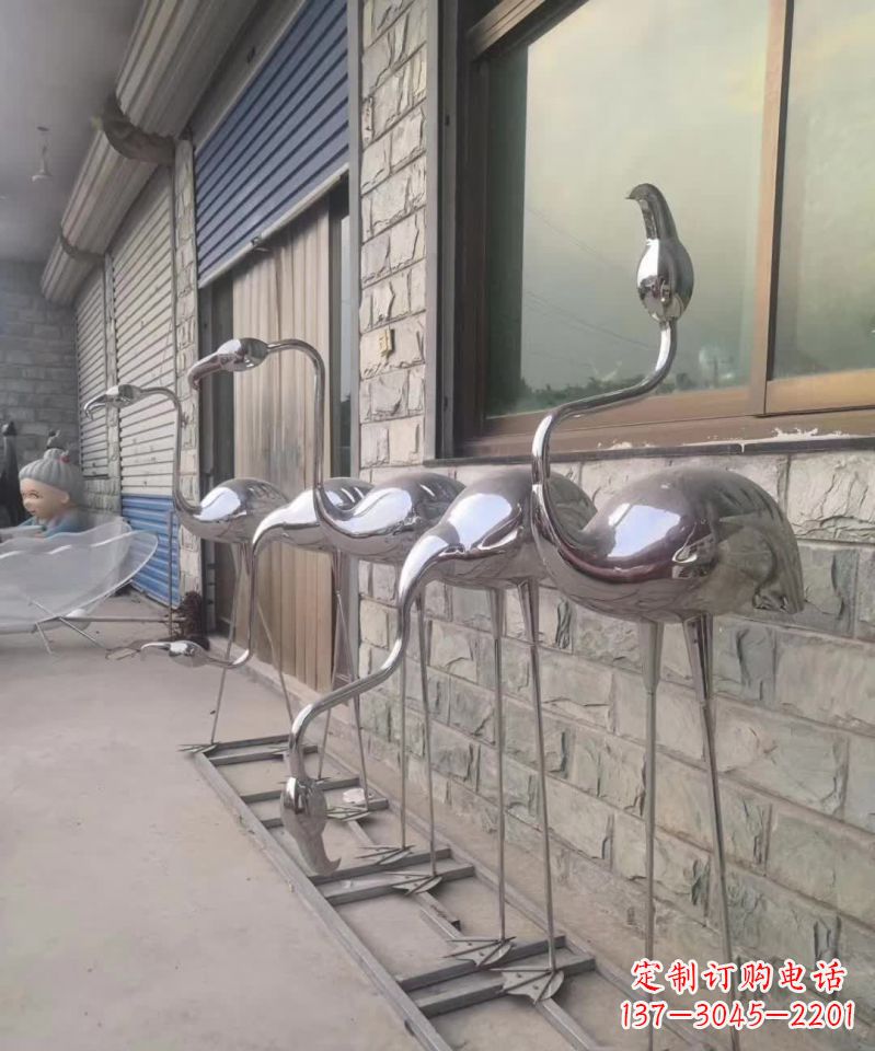 绵阳不锈钢仙鹤雕塑传承中华文化