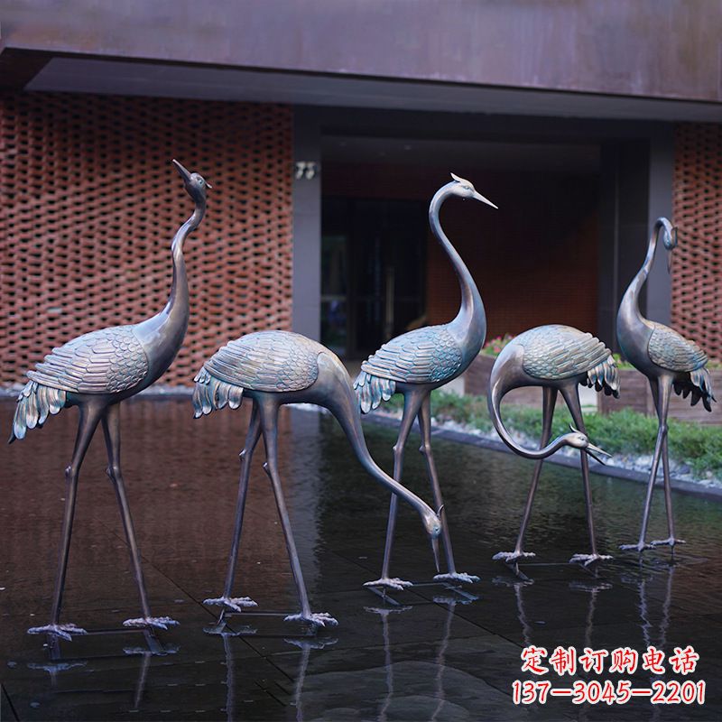 绵阳不锈钢仙鹤飞翔雕塑