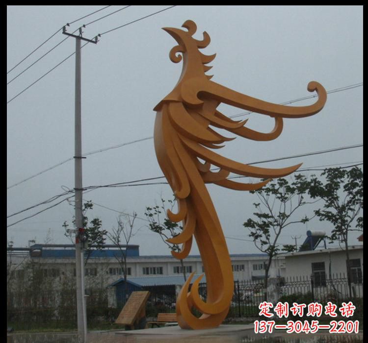 绵阳不锈钢凤凰雕塑抽象艺术的精美杰作