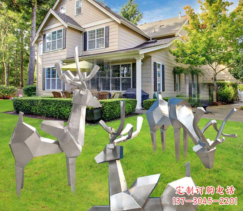绵阳不锈钢小鹿雕塑艺术品中最美丽的灵魂