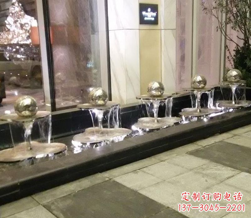 绵阳不锈钢小喷泉雕塑——美化环境的艺术