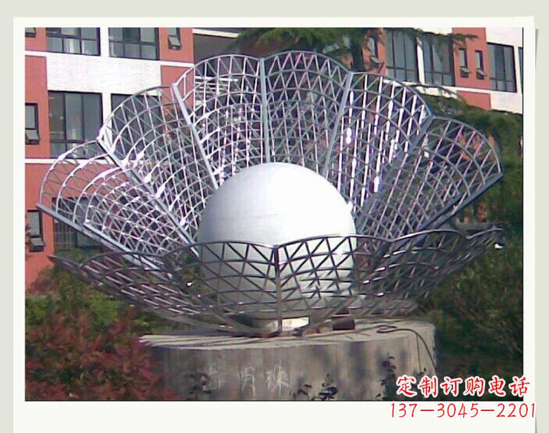 绵阳海洋精灵不锈钢贝壳雕塑