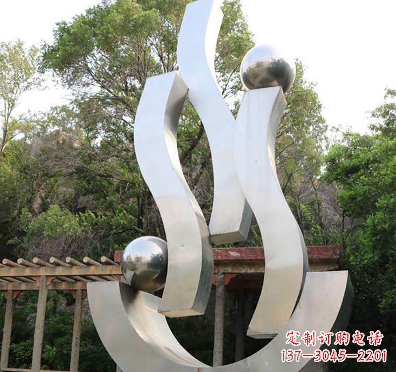 绵阳不锈钢小区“飘带雕塑”一种充满艺术气息的雕塑