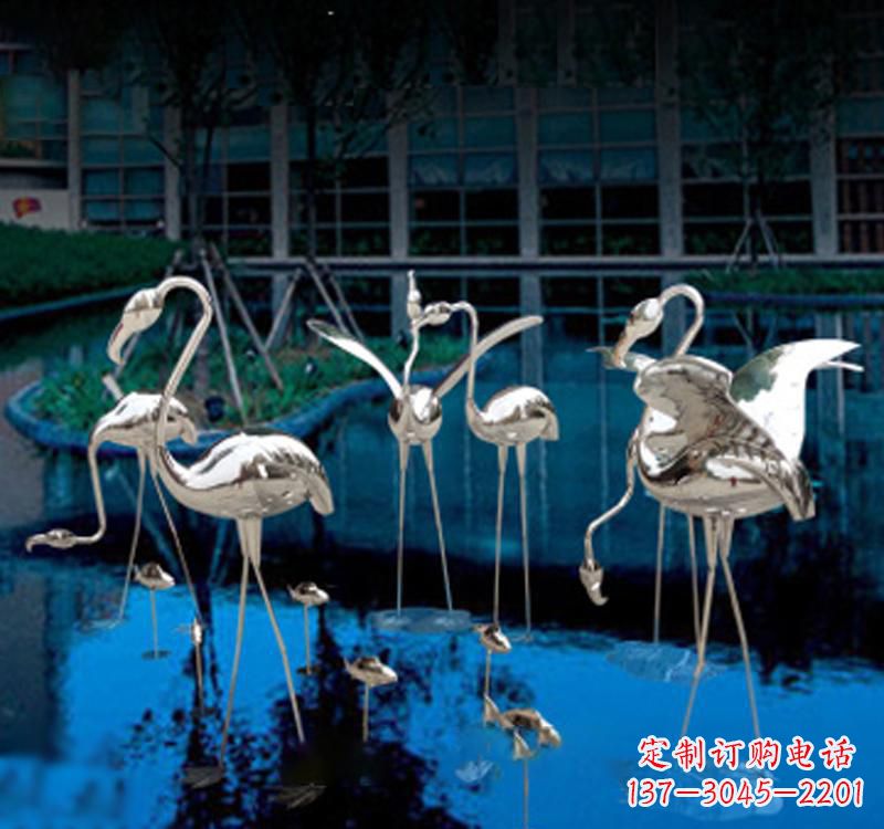 绵阳不锈钢仙鹤雕塑汇聚自然之美