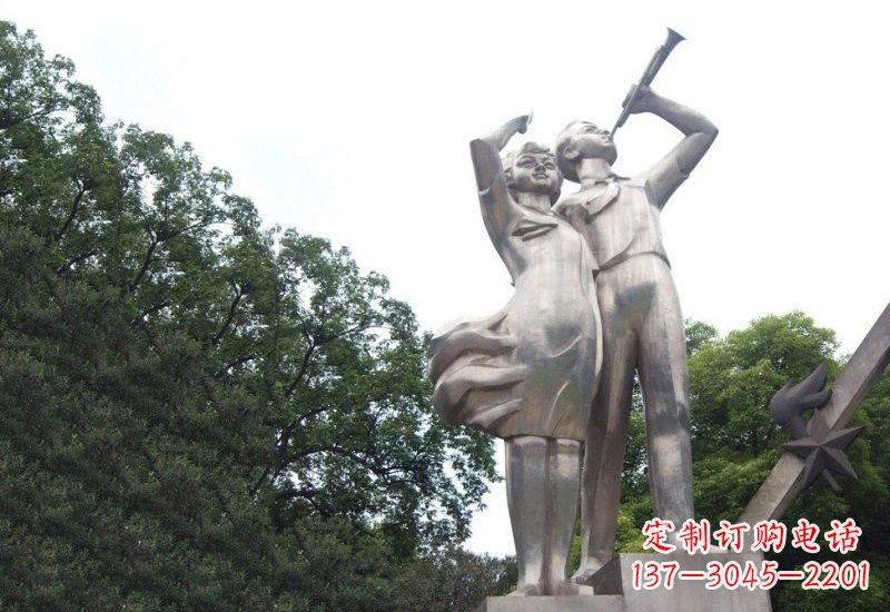 绵阳不锈钢小学生雕塑缔造美丽校园新风貌