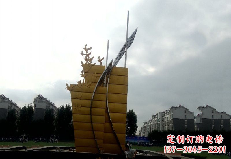 绵阳不锈钢校园帆船雕塑引领新时代