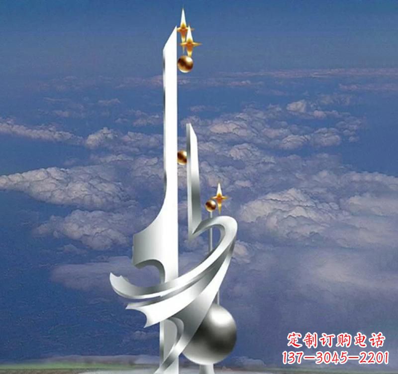 绵阳不锈钢校园书本雕塑传承知识文化