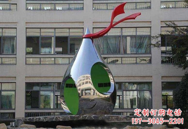 绵阳不锈钢校园水滴雕塑