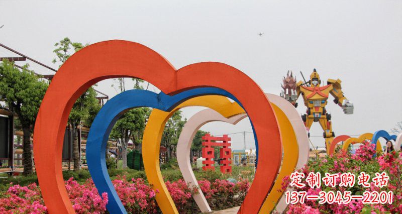 绵阳不锈钢心形拱门雕塑——浪漫之门