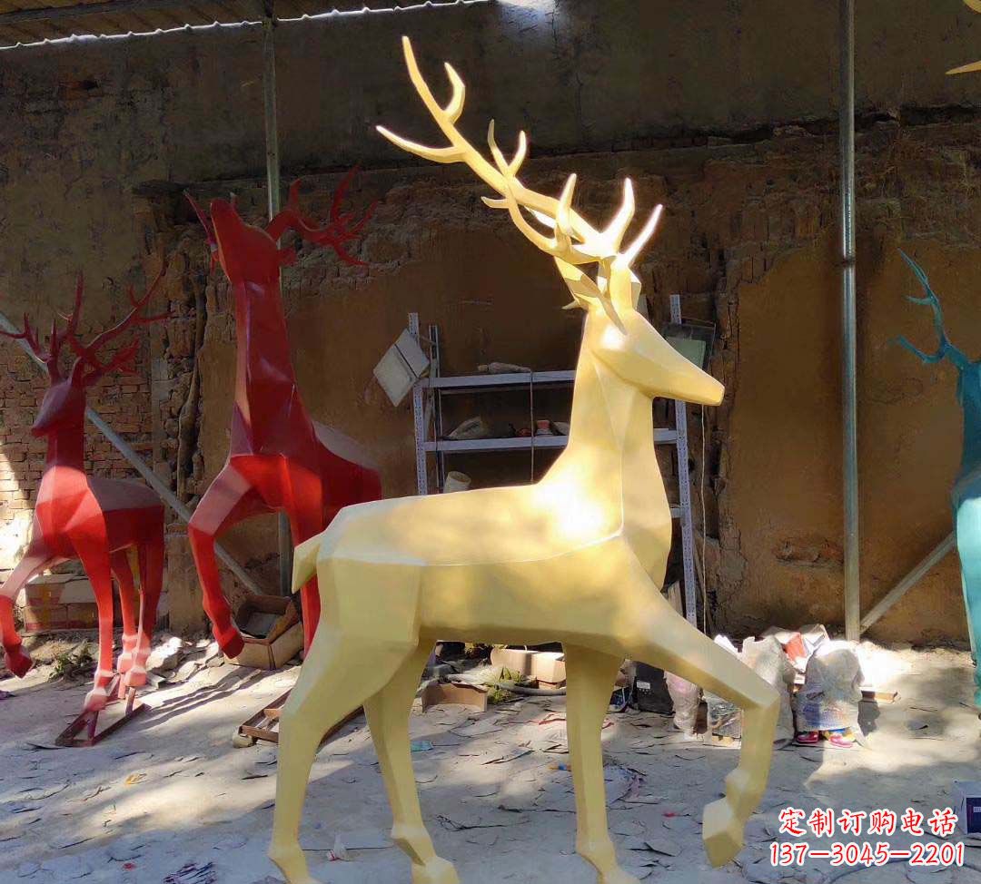 绵阳新款仿真不锈钢小鹿雕塑
