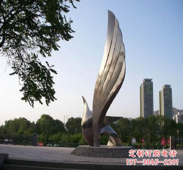 绵阳精美的不锈钢翅膀雕塑