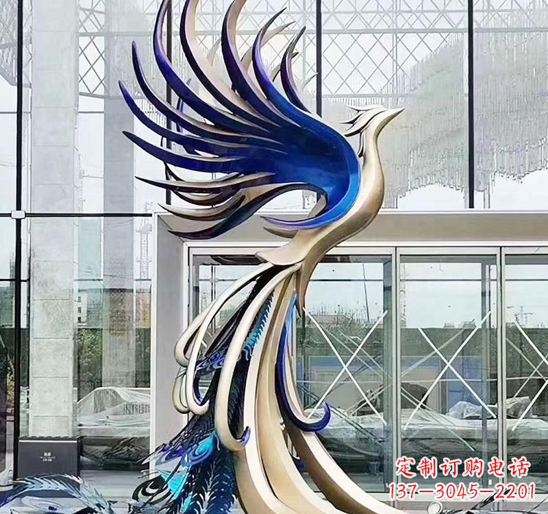 绵阳不锈钢艺术凤凰雕塑——璀璨夺目的艺术之美
