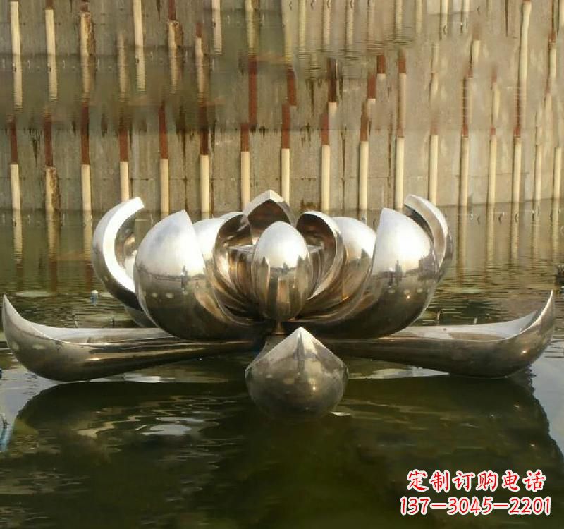 绵阳不锈钢艺术荷花雕塑精美绝伦