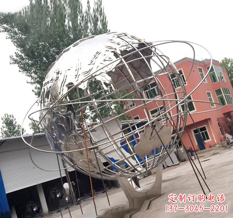 绵阳不锈钢艺术镂空地球仪雕塑