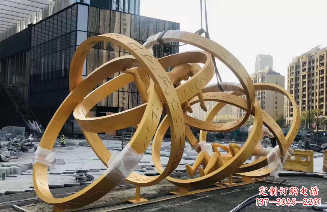 绵阳不锈钢音符运动人物雕塑艺术融合音乐