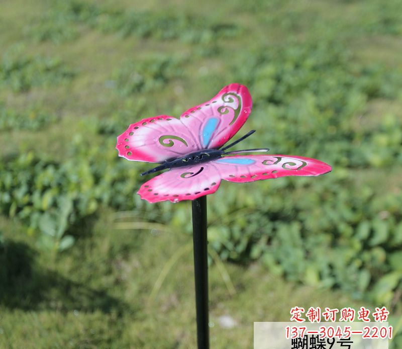 绵阳不锈钢园林彩色蝴蝶插件精美的蝴蝶雕塑