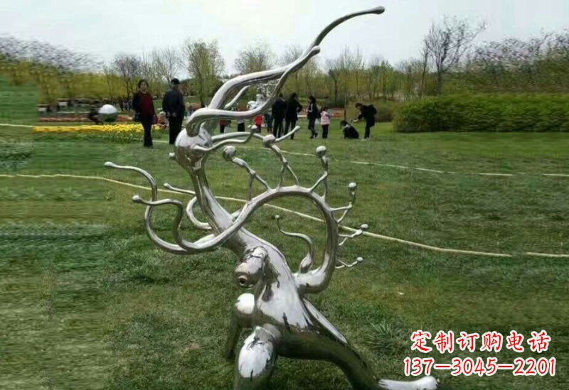 绵阳不锈钢树枝雕塑精美的艺术装饰