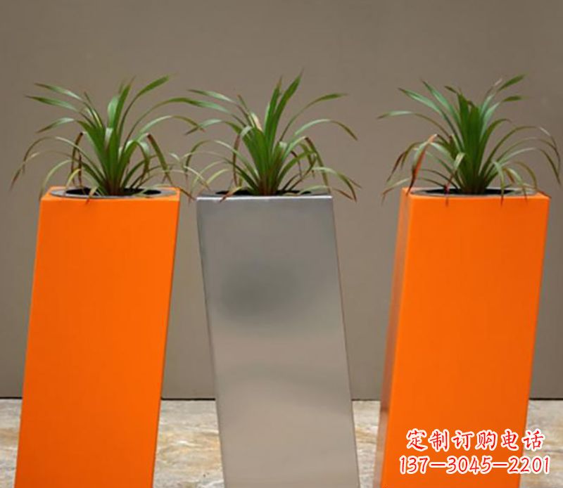 绵阳不锈钢花盆雕塑一种全新的视觉体验
