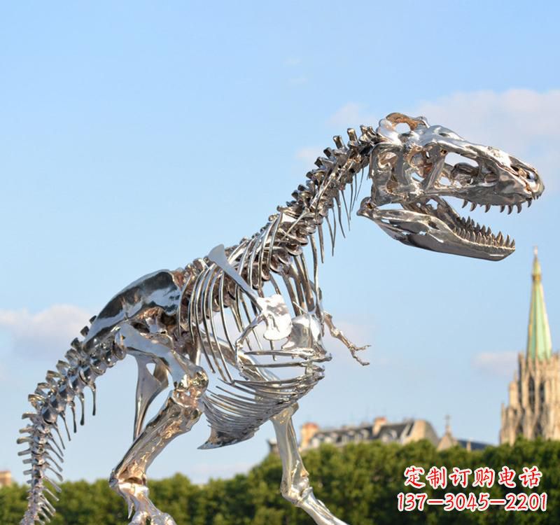 绵阳不锈钢恐龙雕塑精致纪念它们的存在