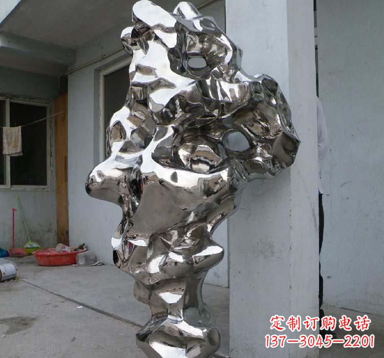 绵阳太湖石雕塑精美绝伦的不锈钢园林景观