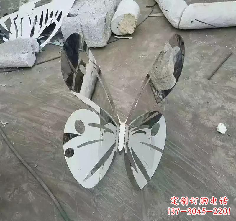 绵阳不锈钢园林蝴蝶雕塑精美的艺术之作