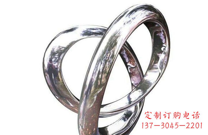 绵阳不锈钢圆环雕塑折射出动态的美